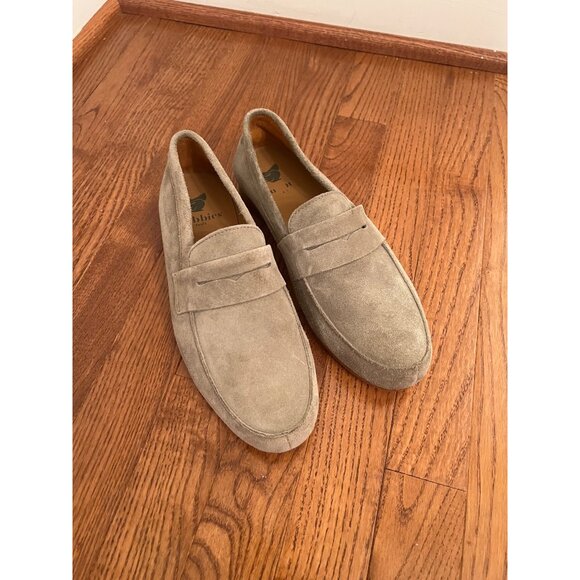 Bobbies Men's Stanley Beige Suede Leather Penny Loafers Size 40 - Picture 2 of 7